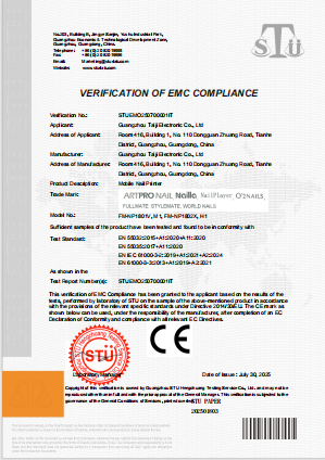 EMC compliance verification document