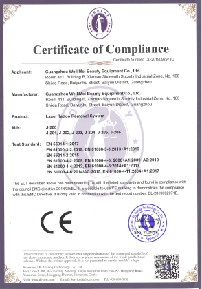 Certificate of compliance