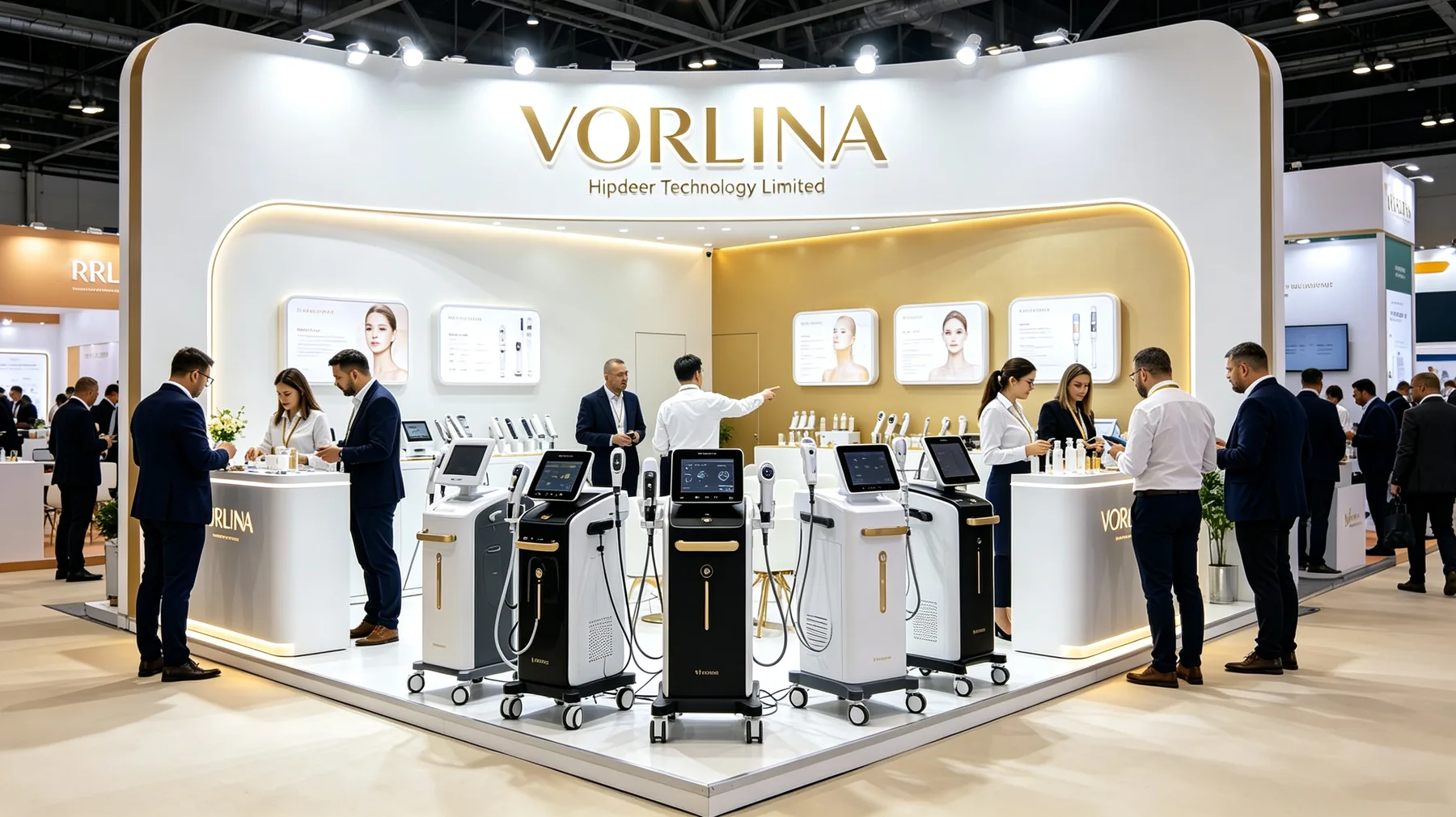 VORLINA stand with team and visitors
