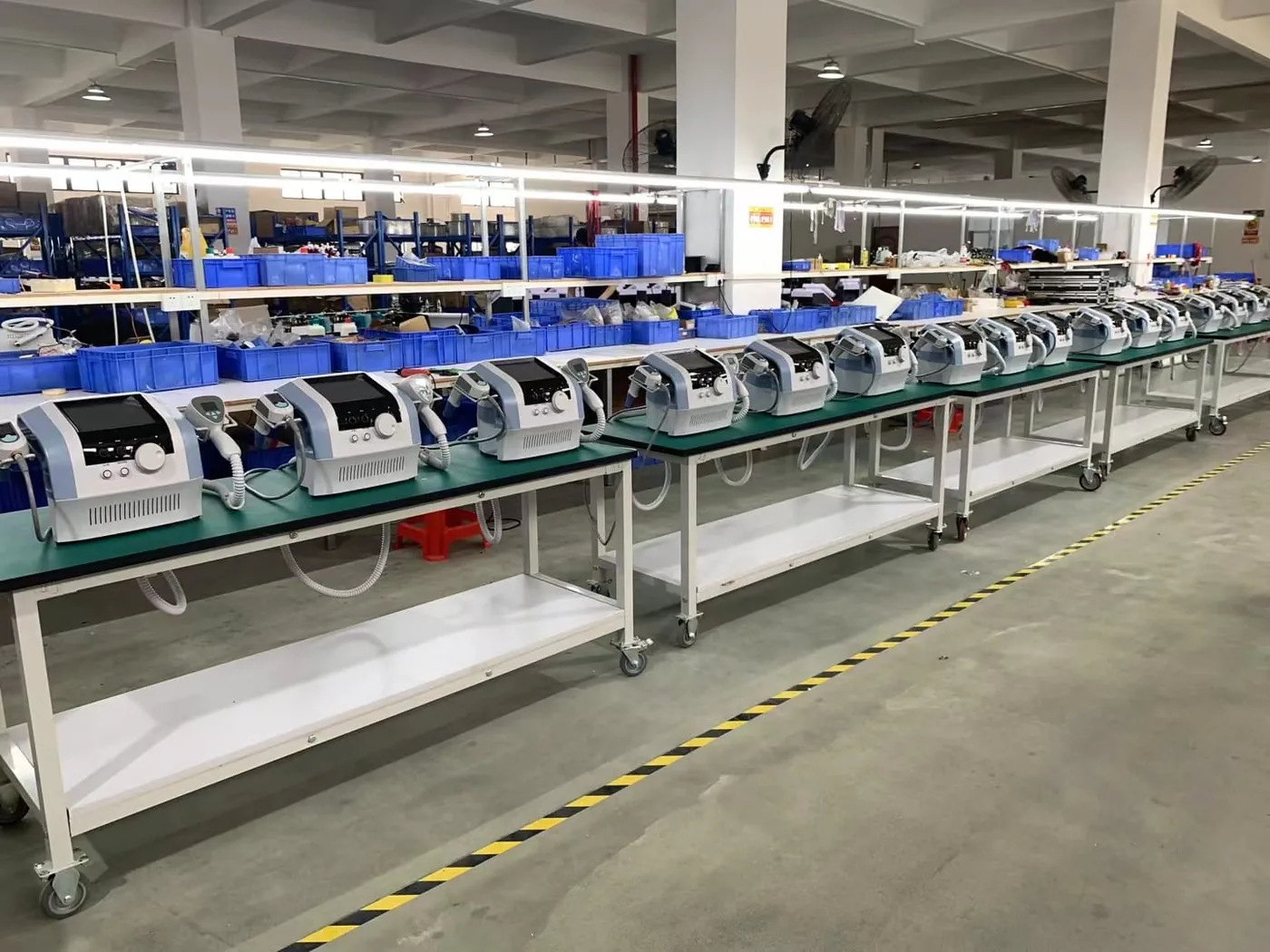 Equipment being tested before dispatch at the VORLINA factory