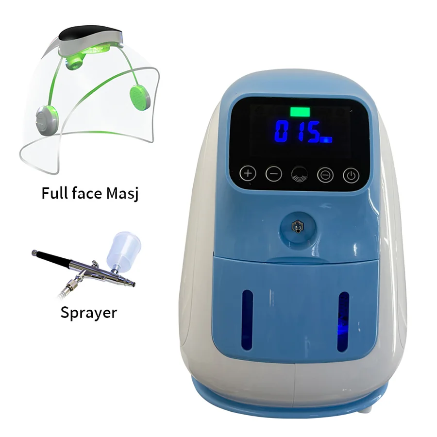 Oxygen jet and hydra-oxygen facial devices