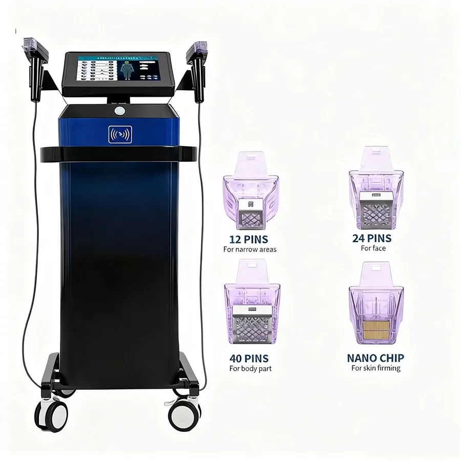 Vertical Gold RF Microneedling Device (Dual-handle)