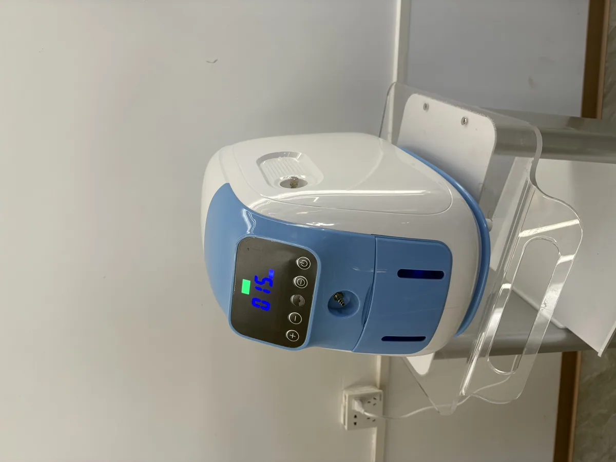 Unit in a working setup — Oxygen Jet / Hydra-Oxygen Beauty Device (Version 2.0, with LED Mask)