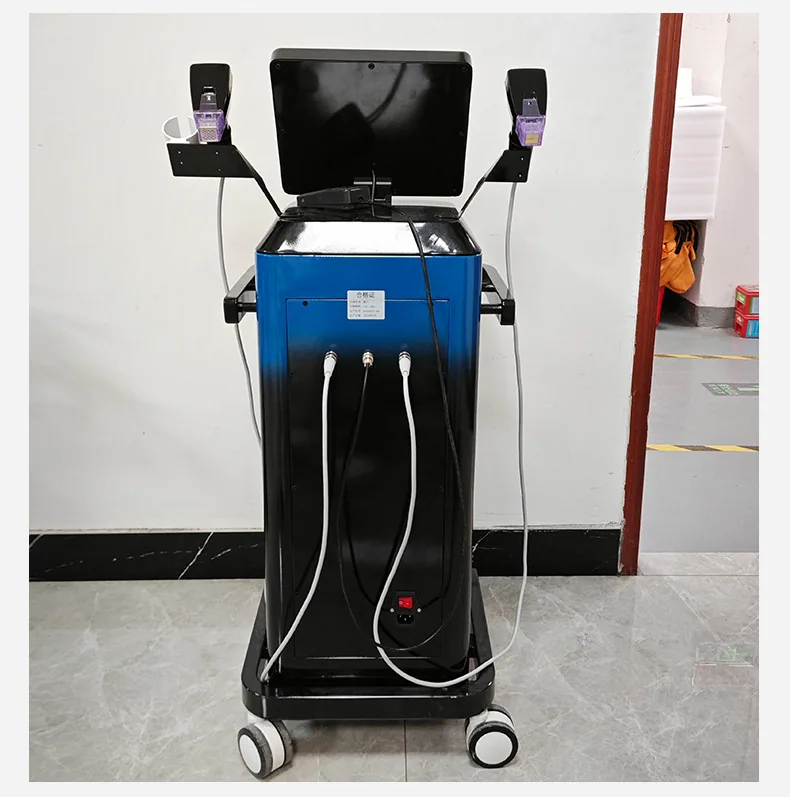 Unit in a working setup — Vertical Gold RF Microneedling Device (Dual-handle)