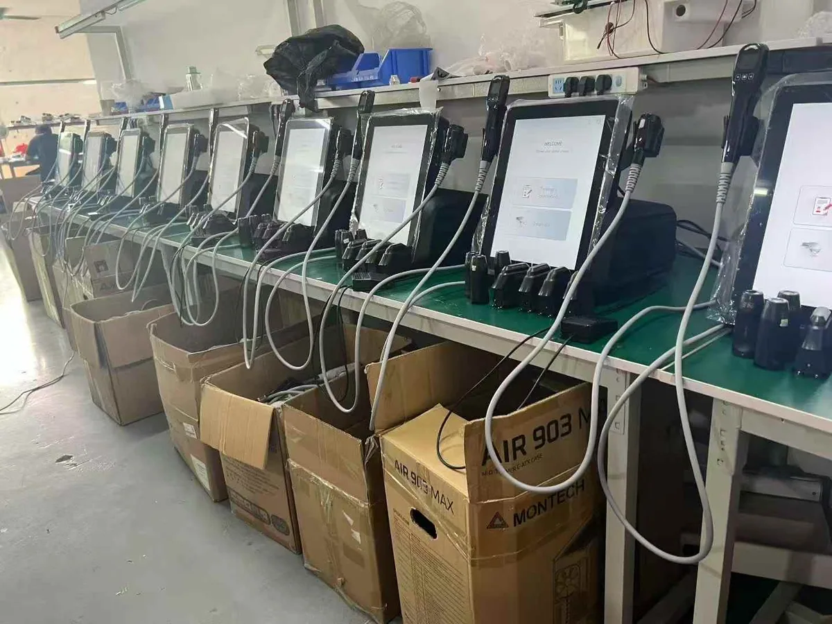 Units in production — Desktop Gold RF Microneedling Device (Triple-handle)