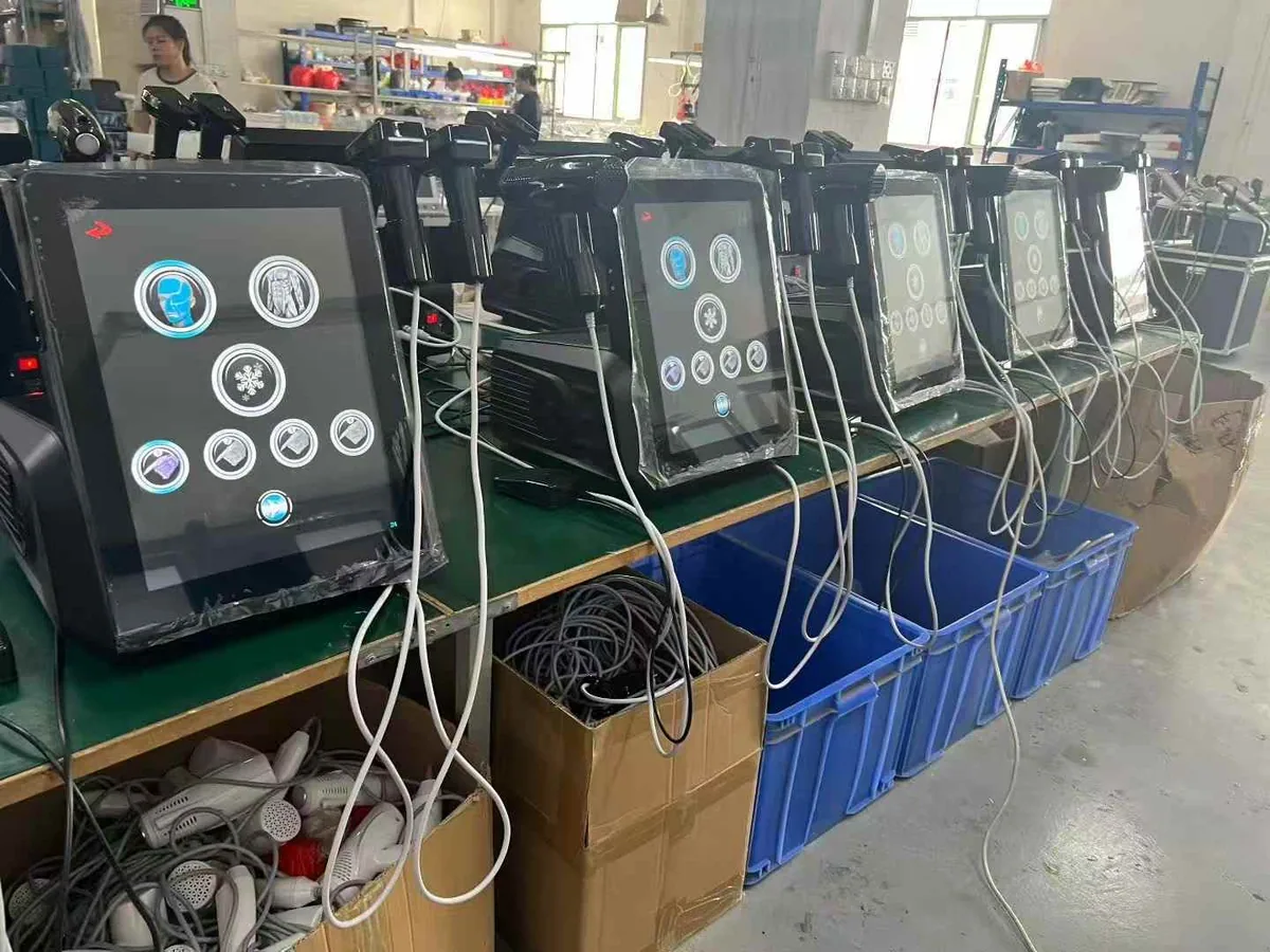 Units in production — Desktop Gold RF Microneedling Device (Triple-handle)